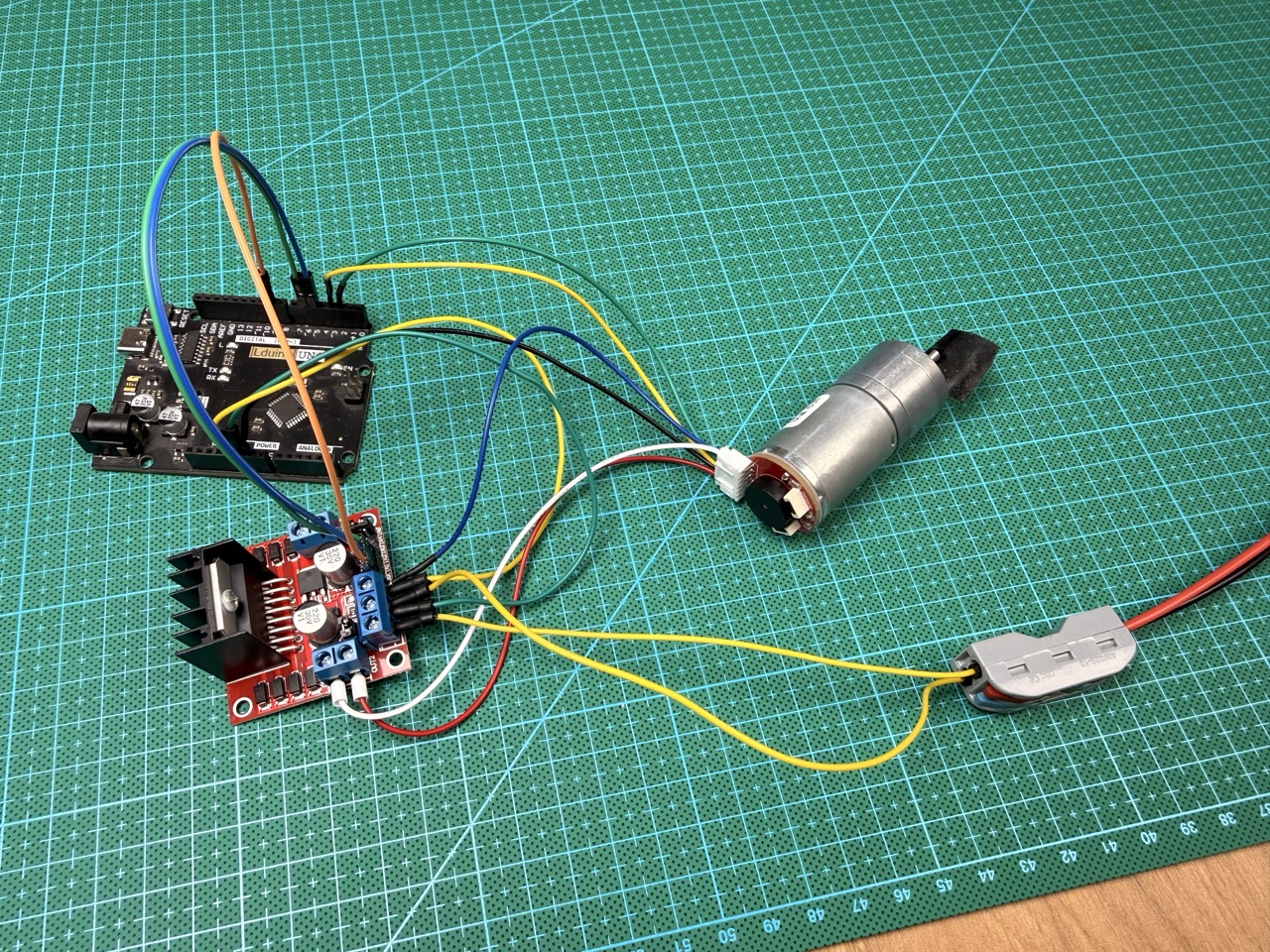 Схема подключения JGA25-370 к Arduino