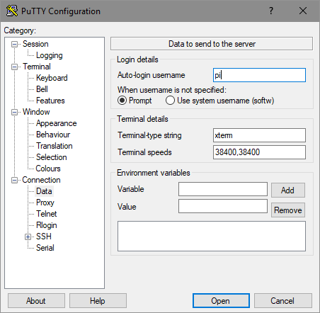 Настройка пользователя SSH