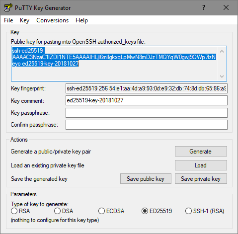 Генерация ключей