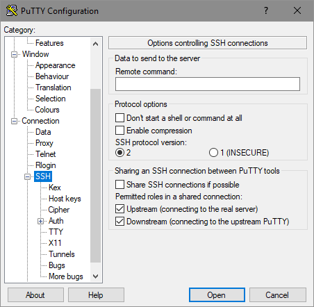 Параметры SSH
