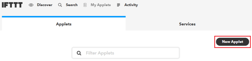 IFTTT создать новый апплет