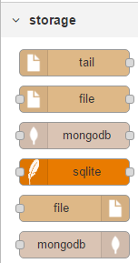 Узел SQLite установлен в Node-RED