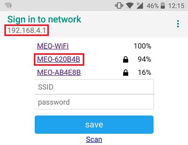 Ввод SSID и пароля в WiFiManager