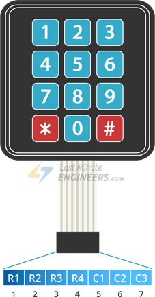 Подключение мембранной клавиатуры 4×3 и 4×4 к Arduino