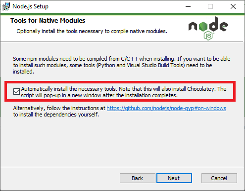 Установка Node.js — установка необходимых инструментов