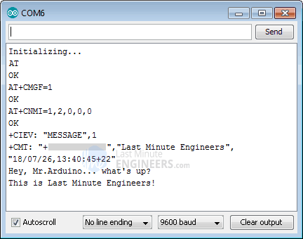 Отправка и приём SMS и звонков с GSM-модулем A6 и Arduino