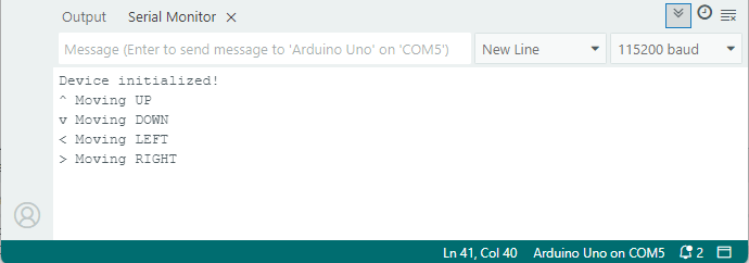 APDS9960 — распознавание жестов Arduino IDE — Serial Monitor