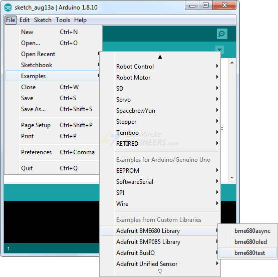 Interface BME680 Environmental Sensor with Arduino