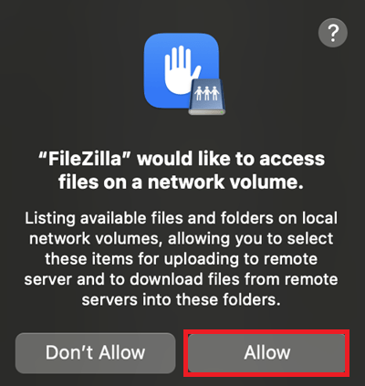Разрешение FileZilla File Transfer Protocol FTP
