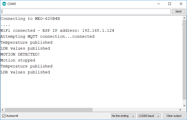 Монитор последовательного порта Arduino IDE -- Node-RED ESP8266 MQTT