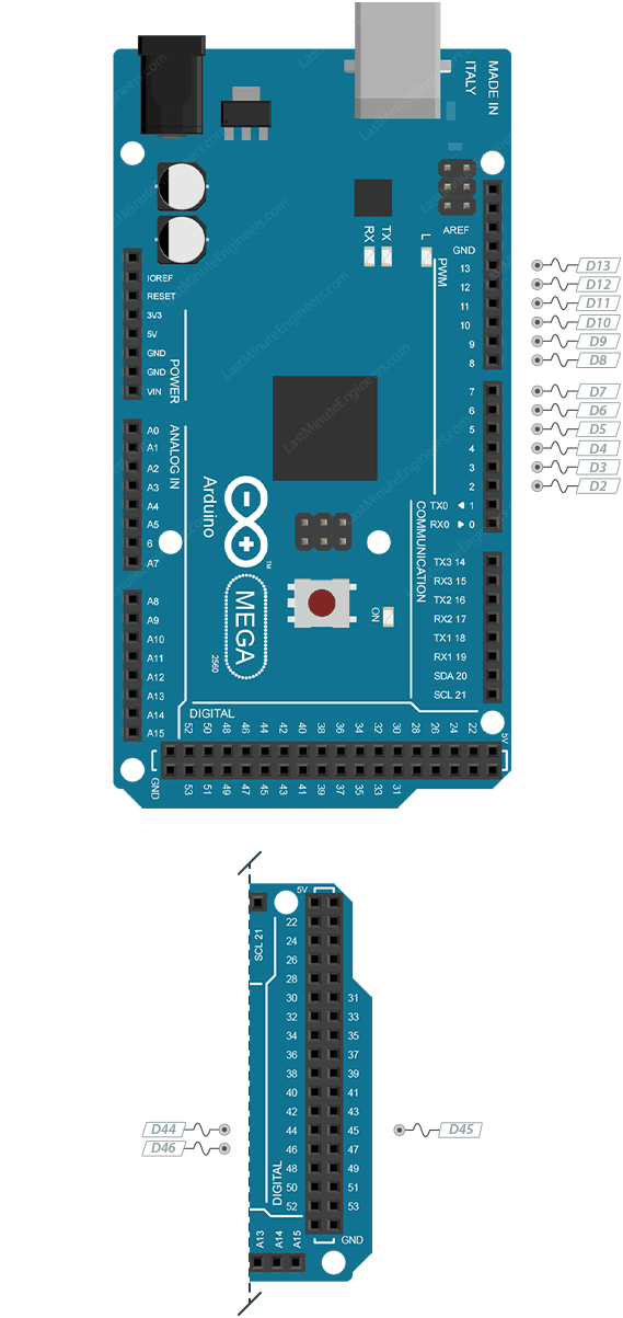 Arduino Mega 2560 Pinout Reference