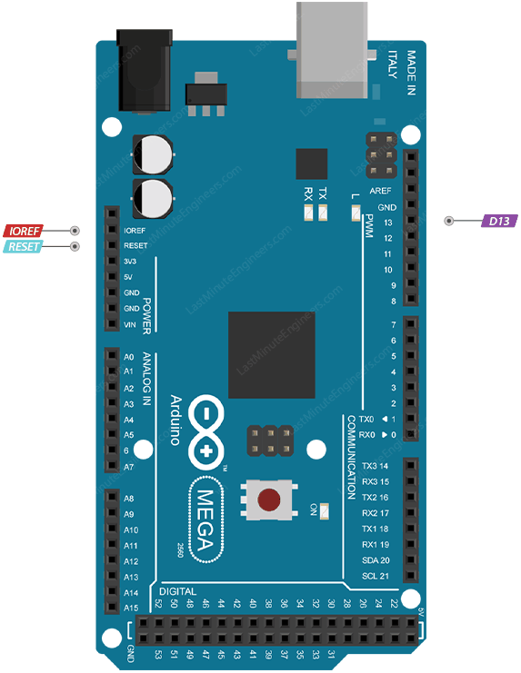 Arduino Mega 2560 Pinout Reference