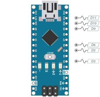Arduino Nano Pinout Reference