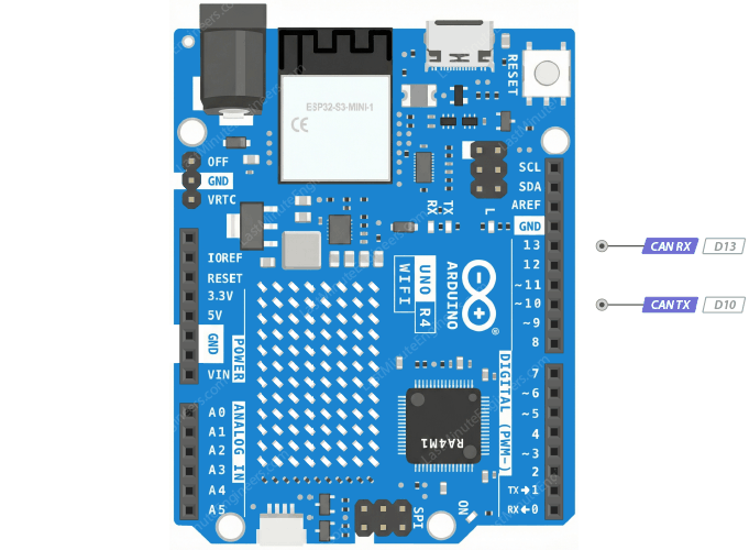 Arduino UNO R4 WiFi Pinout Reference