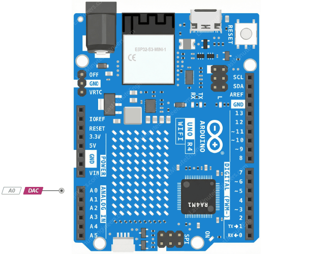 Arduino UNO R4 WiFi Pinout Reference