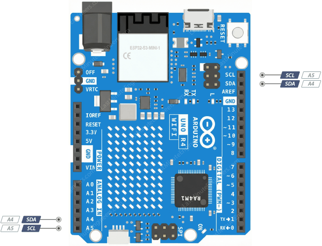 Arduino UNO R4 WiFi Pinout Reference