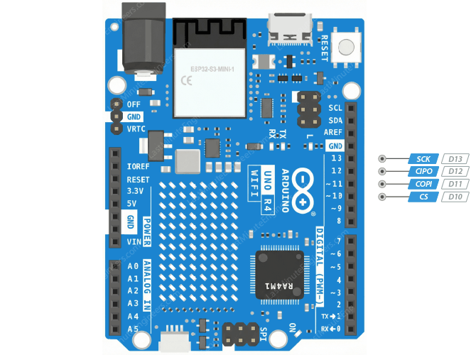 Arduino UNO R4 WiFi Pinout Reference