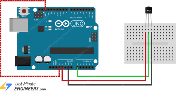 Подключение датчика температуры TMP36 к Arduino