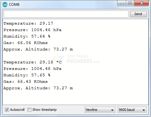Interface BME680 Environmental Sensor with Arduino