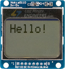 Подключение графического LCD-дисплея Nokia 5110 к Arduino