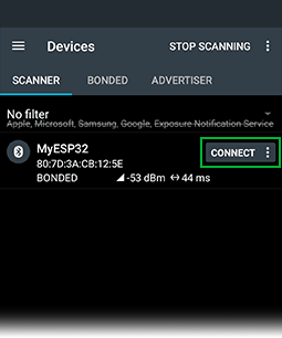 Подключение к ESP32 BLE