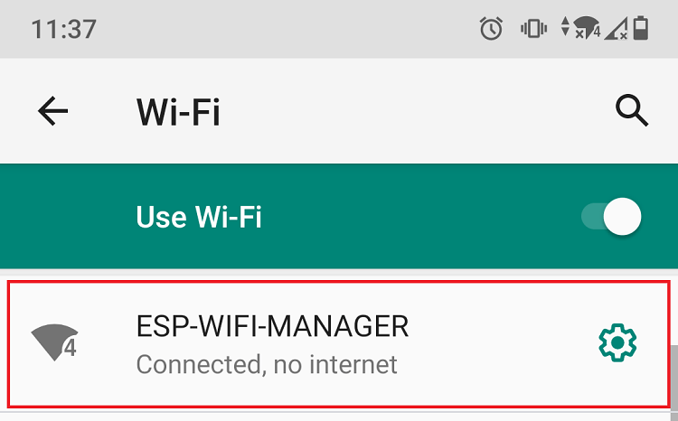 Подключение к точке доступа ESP32 Wi-Fi Manager