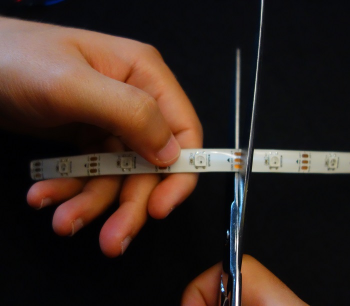 Обрезка светодиодной ленты WS2812B