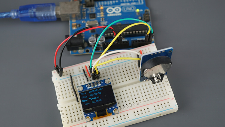 Часы Arduino с DS3231 и OLED-дисплеем