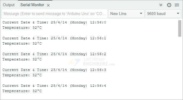 Interface DS3231 Precision RTC Module with Arduino