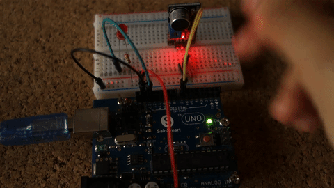 Демонстрация работы датчика звука с Arduino