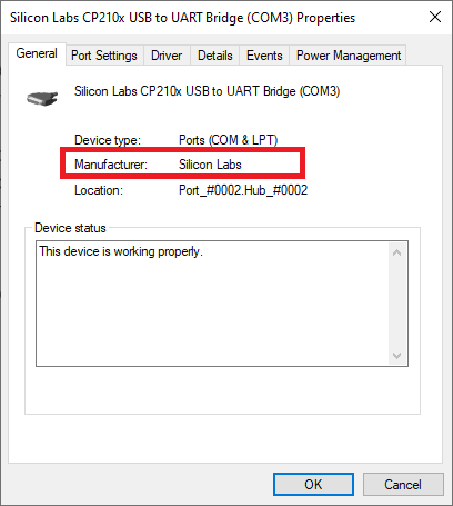 Диспетчер устройств — USB-драйверы ESP32