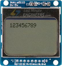 Подключение графического LCD-дисплея Nokia 5110 к Arduino