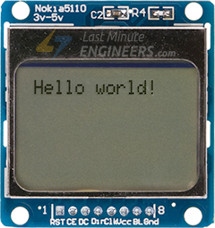 Подключение графического LCD-дисплея Nokia 5110 к Arduino