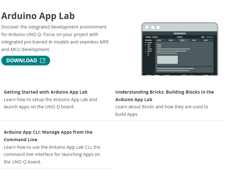 Скачивание Arduino App Lab