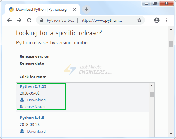 Скачивание Python 2.7.x