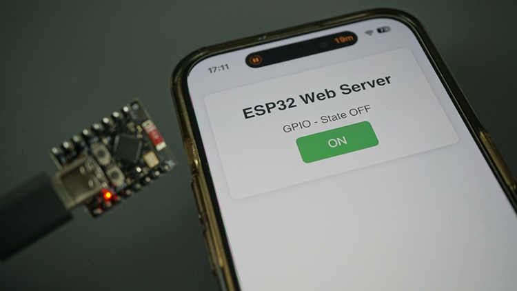 ESP32-C3 Super Mini — веб-сервер, управление встроенным светодиодом