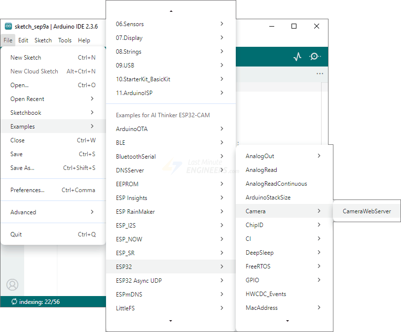 Пример CameraWebServer для ESP32-CAM