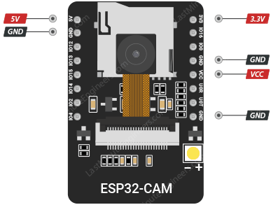 Выводы питания ESP32-CAM