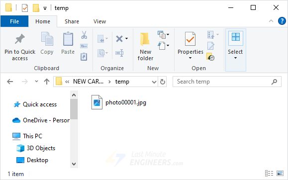 Фотография таймлапса ESP32-CAM, сохранённая на SD-карту
