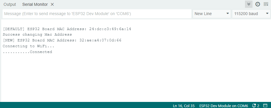Изменение и установка MAC-адреса ESP32 с помощью Arduino IDE