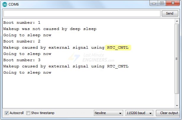Вывод пробуждения ESP32 из глубокого сна через ext1