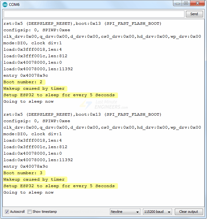 Вывод пробуждения ESP32 из глубокого сна по таймеру
