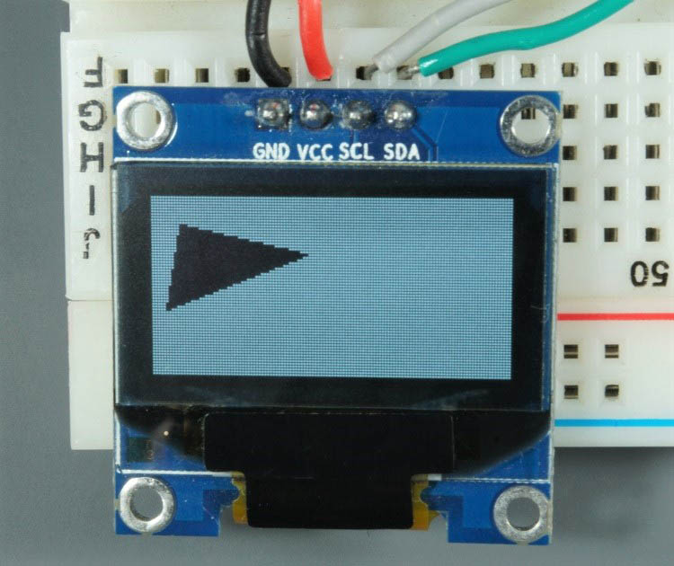 Arduino OLED-дисплей инвертированный треугольник