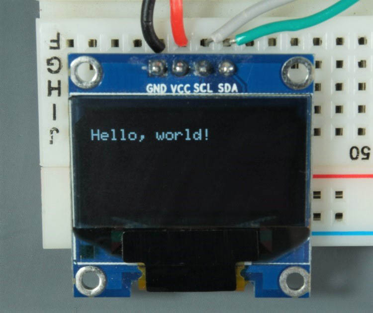 Arduino OLED-дисплей Hello World