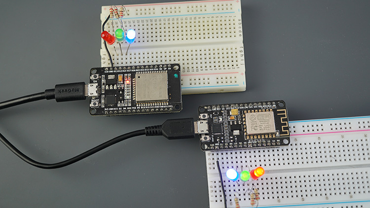 Управление выходами ESP32 и ESP8266 из любой точки мира — Несколько плат
