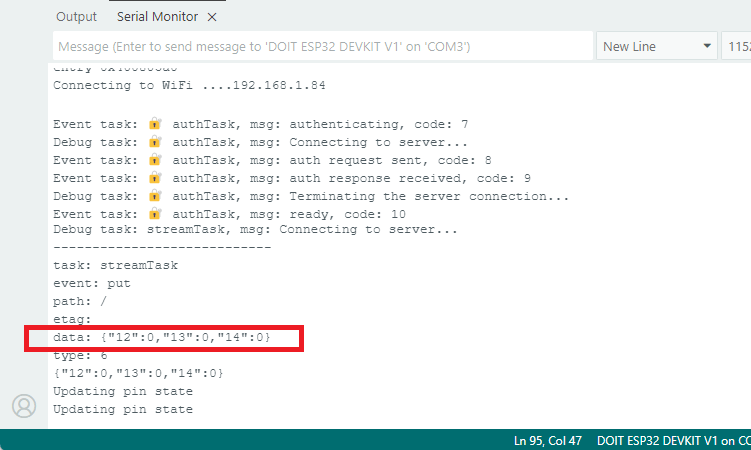 ESP32 Потоковая передача базы данных — Первый запуск
