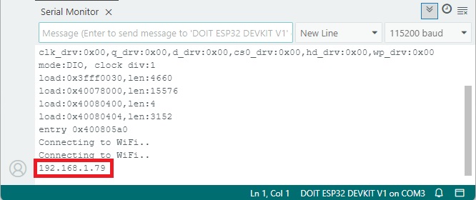 ESP32 LittleFS веб-сервер - получение IP-адреса в Serial Monitor