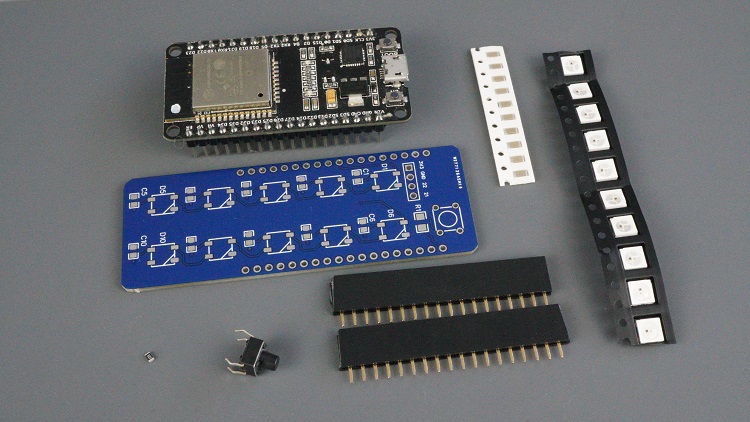 ESP32 Status Indicator and Sensor Shield parts