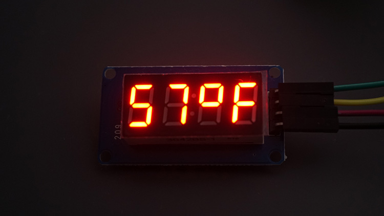 ESP32 с дисплеем TM1637 - отображение температуры в Фаренгейтах