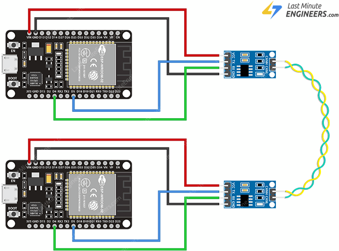 Подключение двухузловой CAN-сети ESP32